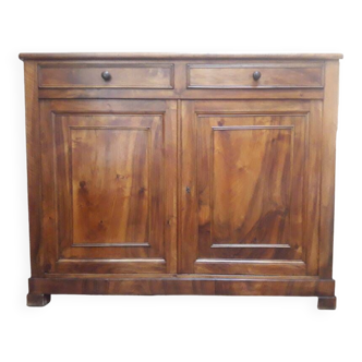 Buffet noyer massif 2 portes 2 tiroirs fin XIX°