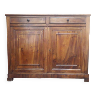 Solid walnut sideboard 2 doors 2 drawers late 19th century