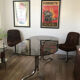 Table chrome et verre 70s