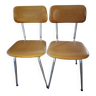 Set of two vintage leatherette chairs