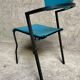 Set of 12 vintage blue bistro chairs