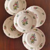 5 assiettes à cake "Réverbère fin" KG Lunéville