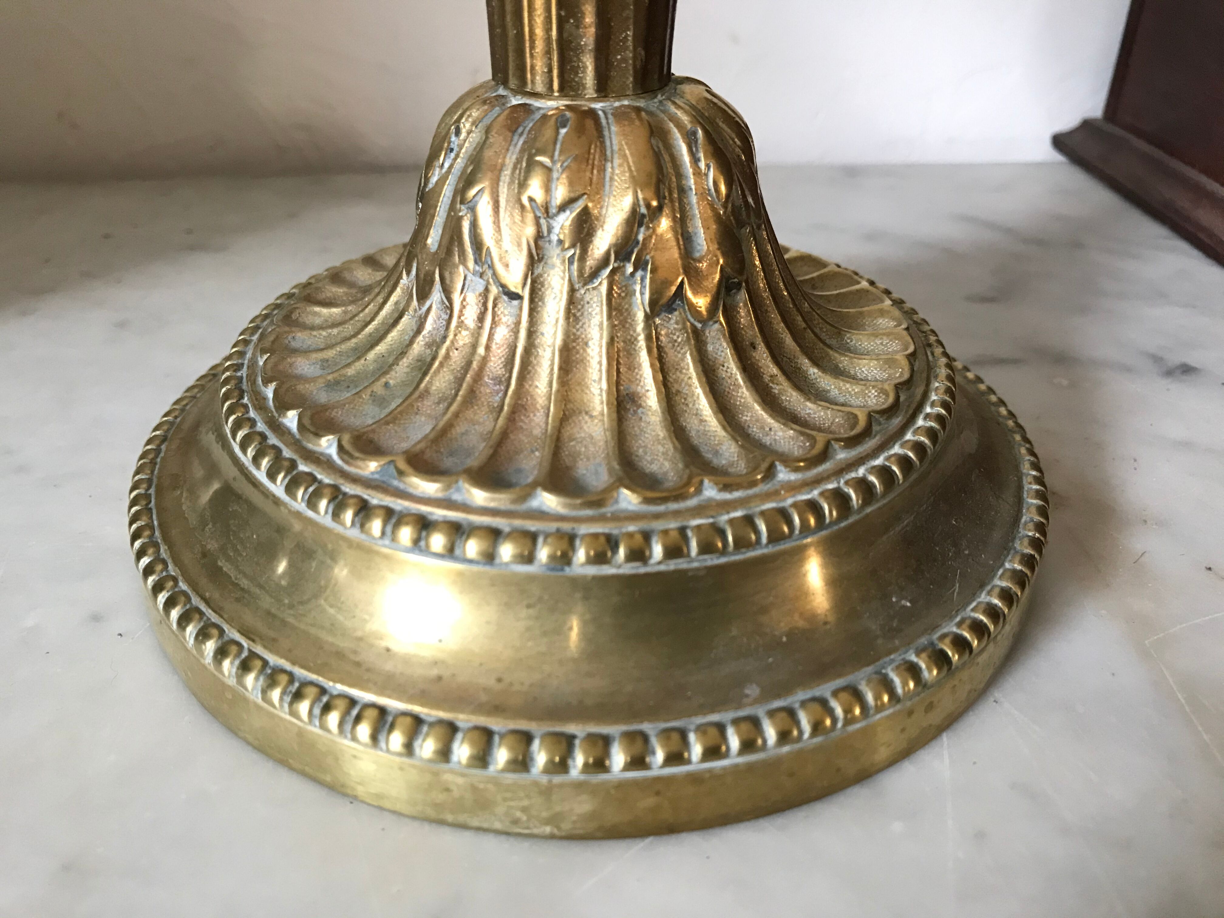 Golden bronze candlestick