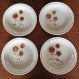 4 Sarreguemines “Chardons” soup plates