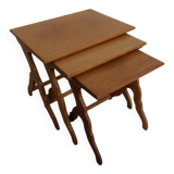 Vintage nest of 3 sidetables mimiset