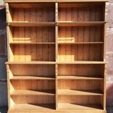 Pine bookcase (251 x 49 x height 288 cm)