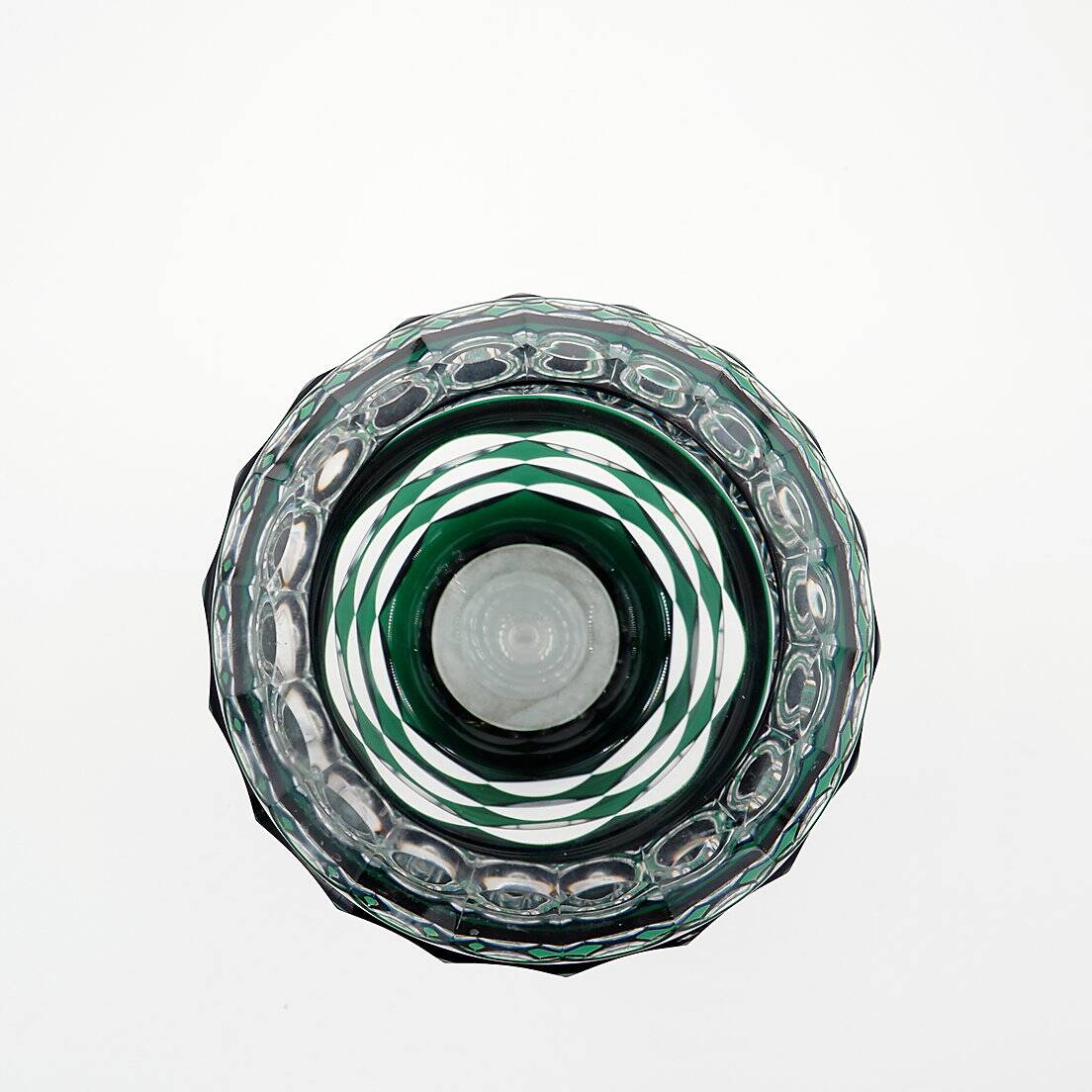 Val Saint Lambert Crystal Art Deco Vase