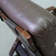 Mid century leather armchair and foot stool by Erda & Nordahl Solheim, Norway 1970's