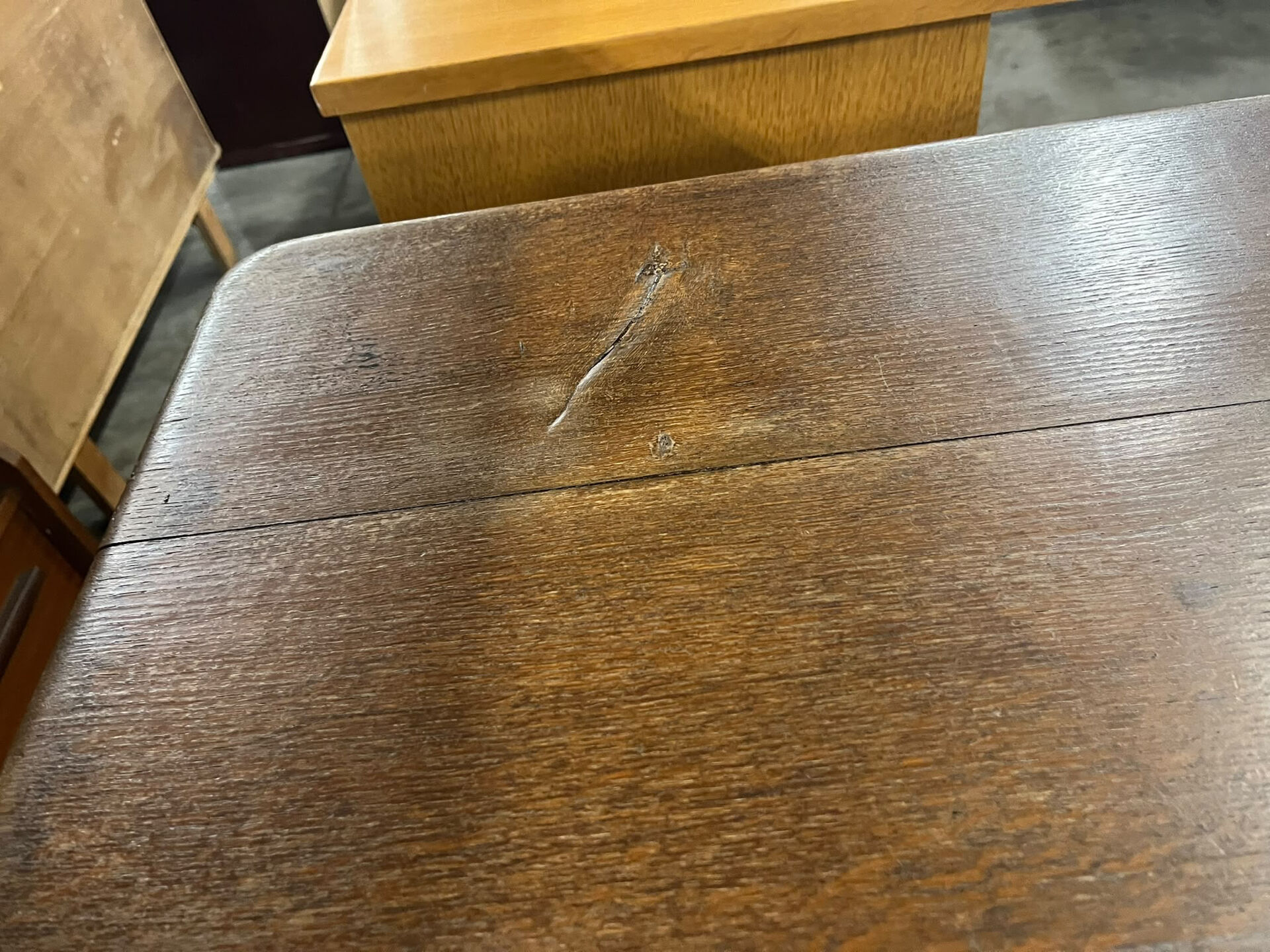 Table à manger vintage XL en bois massif