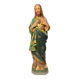 Large polychrome plaster statue of Jesus Christ