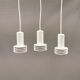 3 minimalistic small hanging lamps from danish lyfa, produced in the 80s.