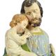 Statue sculpture Saint Joseph avec bébé Jésus plâtre