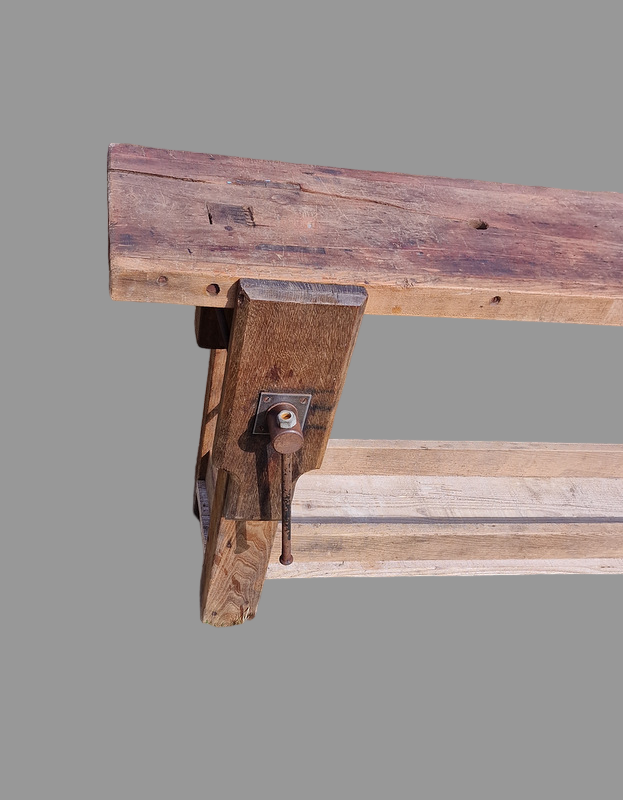 Old oak workbench