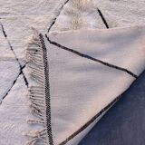 Moroccan rug Beni M'Rirt white - 161 x 280 cm