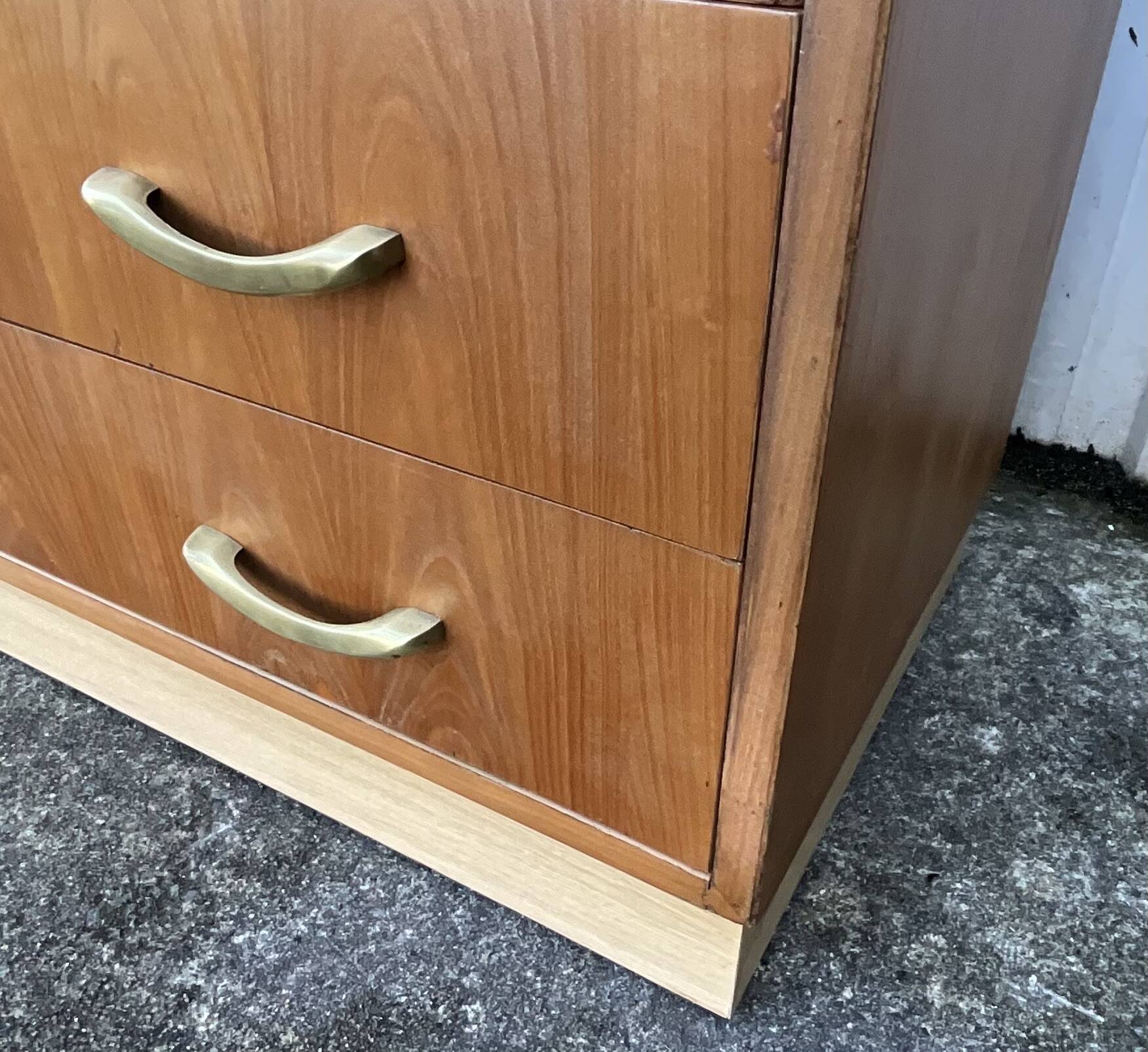 Art Deco style cherrywood chest of drawers, mid-20th century