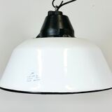 Enamel and cast iron industrial pendant light 1960s