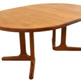 Ronde 1x verlengbare deense teak  Dyrlund eettafel 'Ommel'