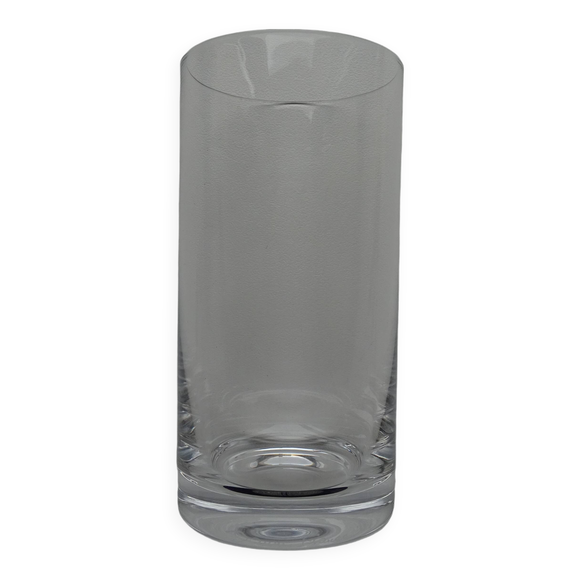 Daum France crystal tumbler glass timeless design signed 12.3 cm