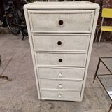 Wicker cabinet with 6 drawers