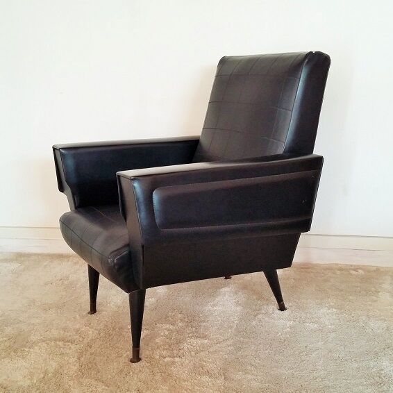 Black armchair of the 1950s