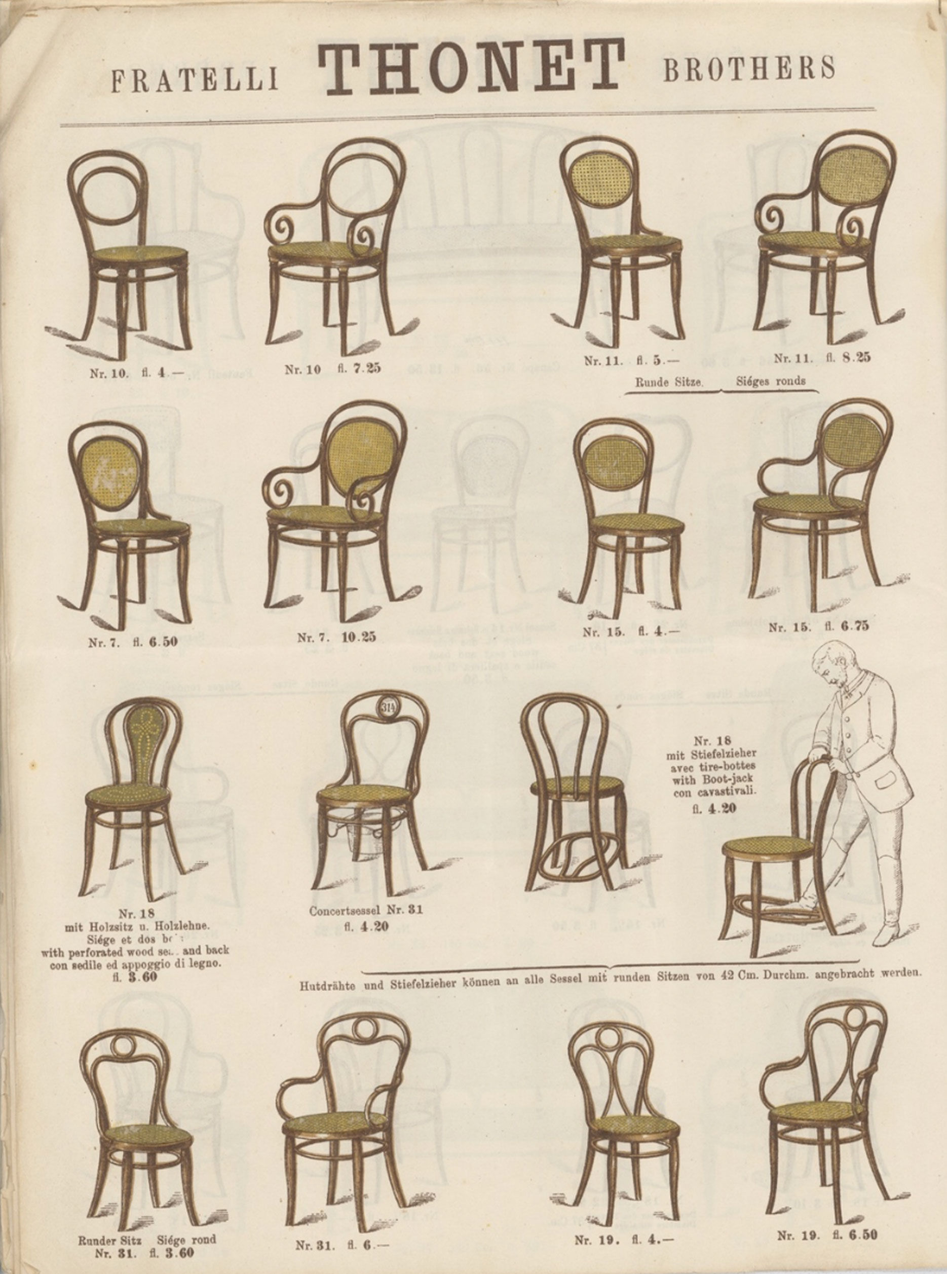 Thonet Dining Chair Model No.10 from the 1880's