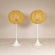 Pair of Bergboms B-024 mid-century modern table lamps, 1960s, Sweden.