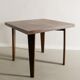 French Mid Century Wooden Squared Dining Table by Pierre Jeanneret, 1950s