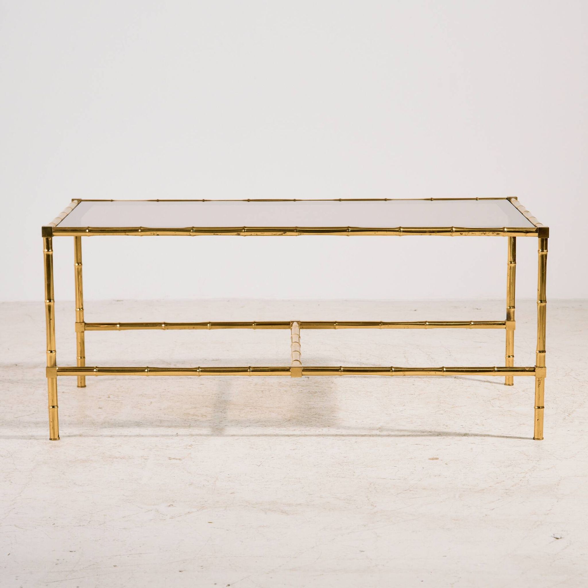 Brass coffee table, set of 3