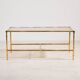 Brass coffee table, set of 3