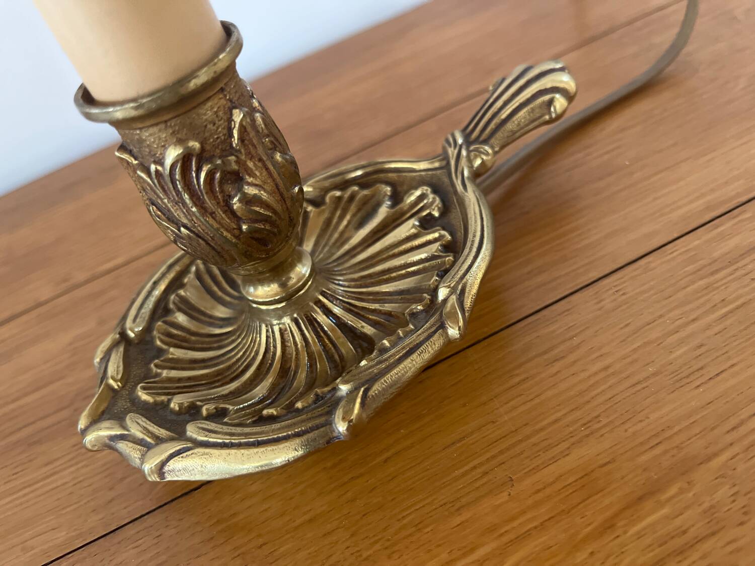 Vintage Brass Candle Bedside Lamp