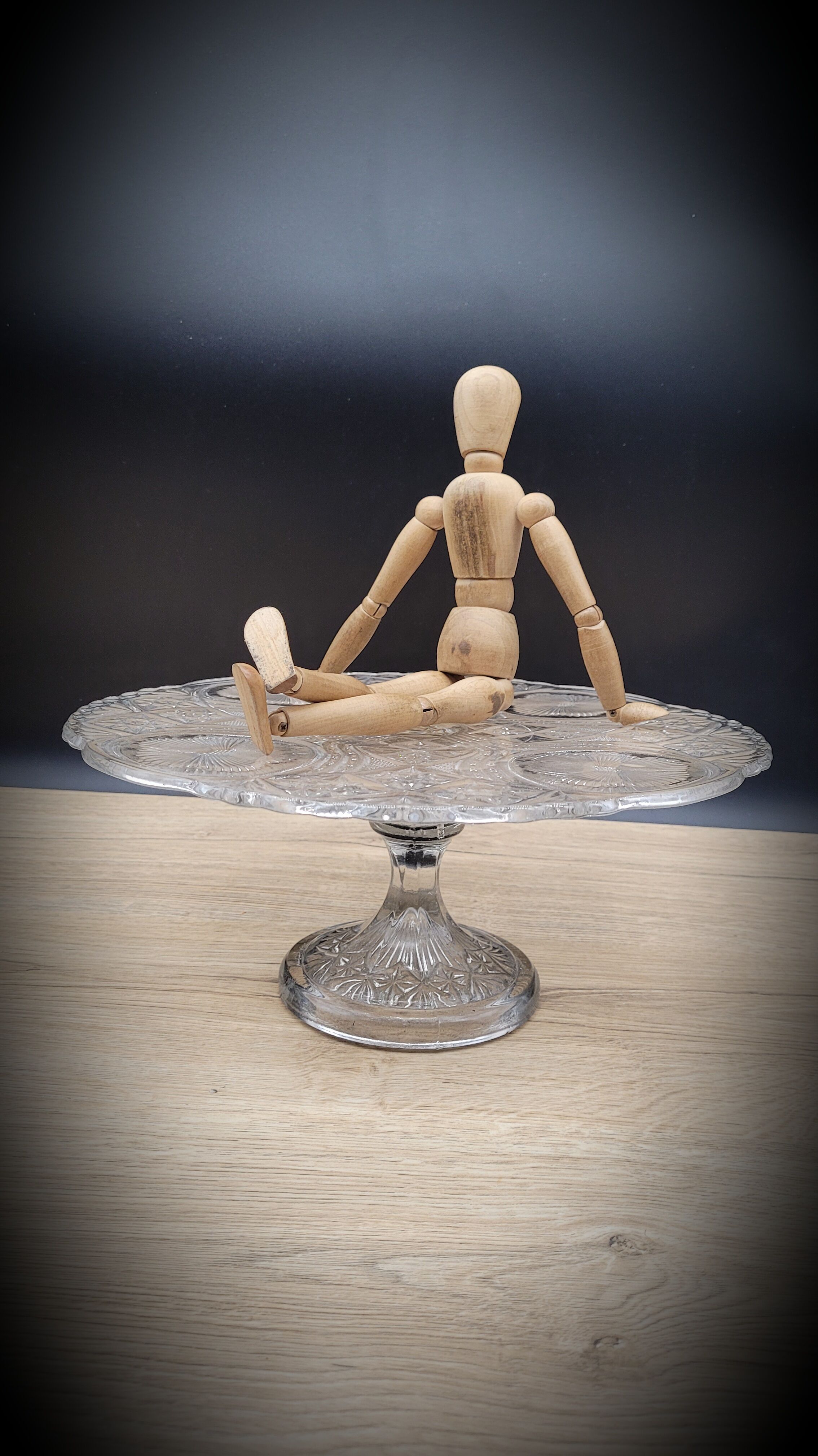 Chopped transparent pie dish