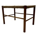 Vintage Stool Danish Papercord Rope Stool Mid Century Ottoman