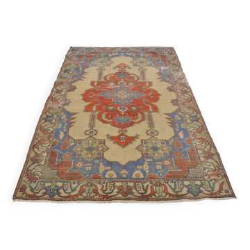 Tapis vintage biologique multicolore sku h434