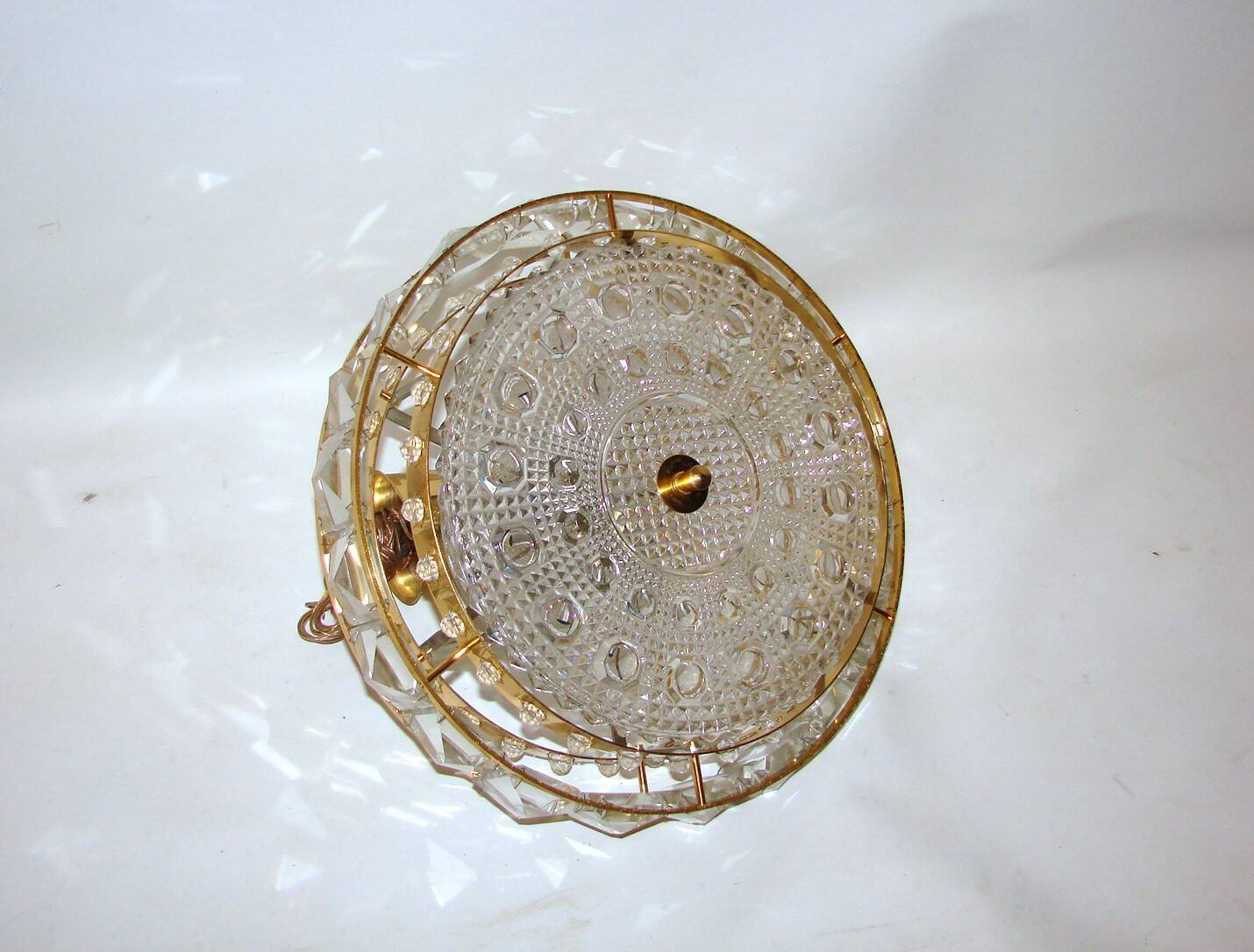 Crystal pendant lamp Proj. Carl Fagerlund for Orrefors, Sweden, 1960s