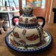 Cloche à fromage grès émaillée Boleslawiec Pologne