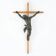 Antique Realistic Wooden Crucifix, France, 1850