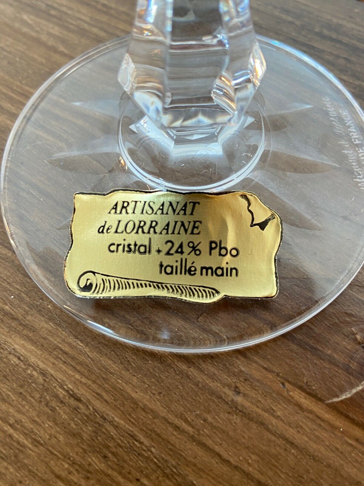 6 flutes a champagne cristal de lorraine modele gerard coffret signe