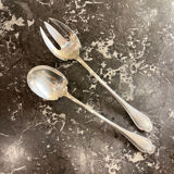 Salad cutlery, Alfénide, Christofle, Pompadour model