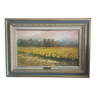 Oil painting on canvas signed Claude Laz 1996