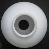 Satinated opaline glass/brass Kina hanging lamp, Bent Karlby, Lyfa