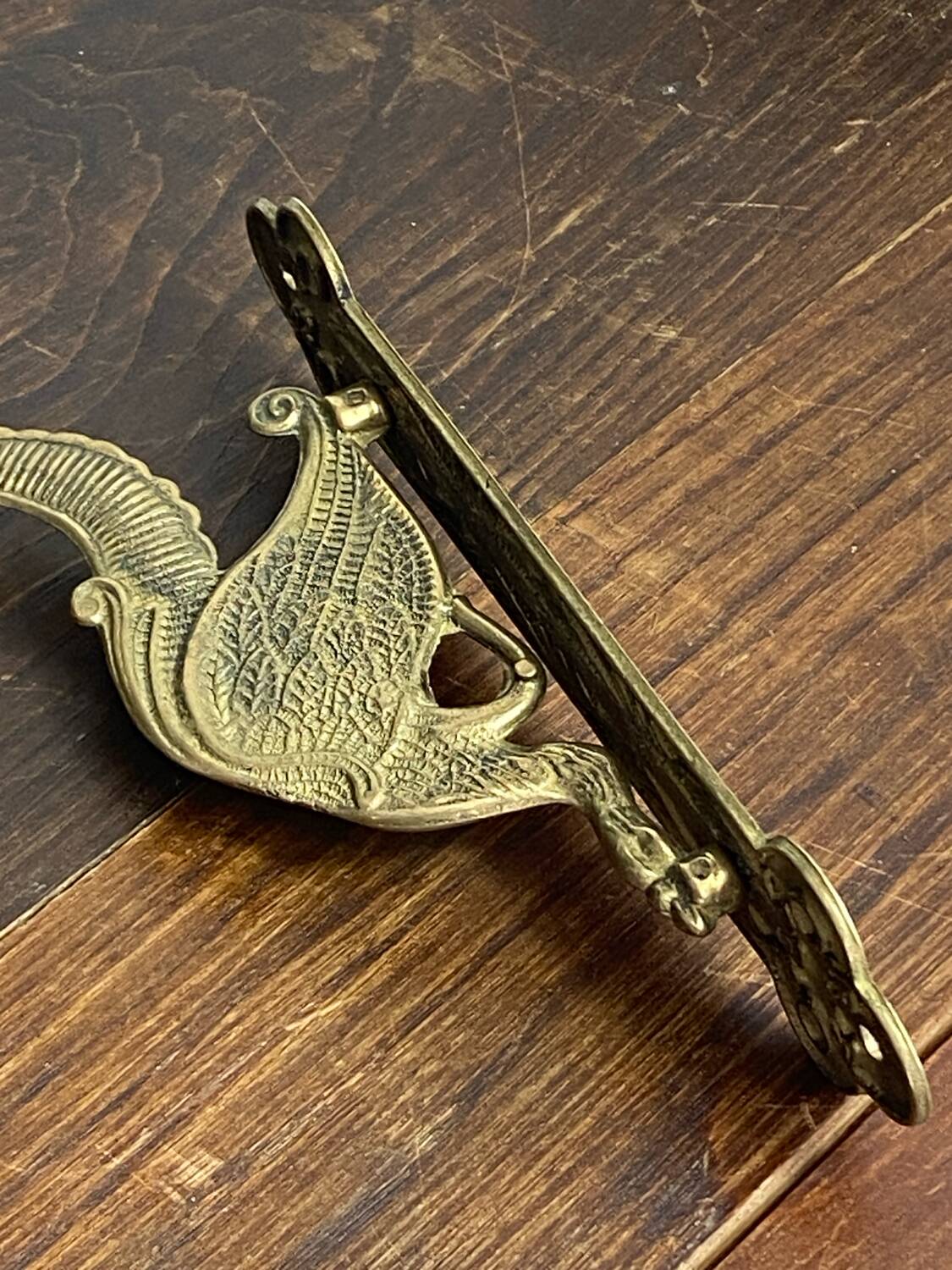 Antique wall hooks, dragon shape, in brass