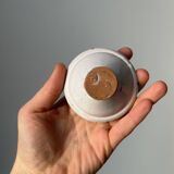 Salière et poivrière en céramique, vertes et blanches