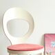 Baumann Seagull chair from the 70s in white lacquered wood and velvet