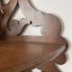 antique corner shelf in openwork wood with 3 shelves