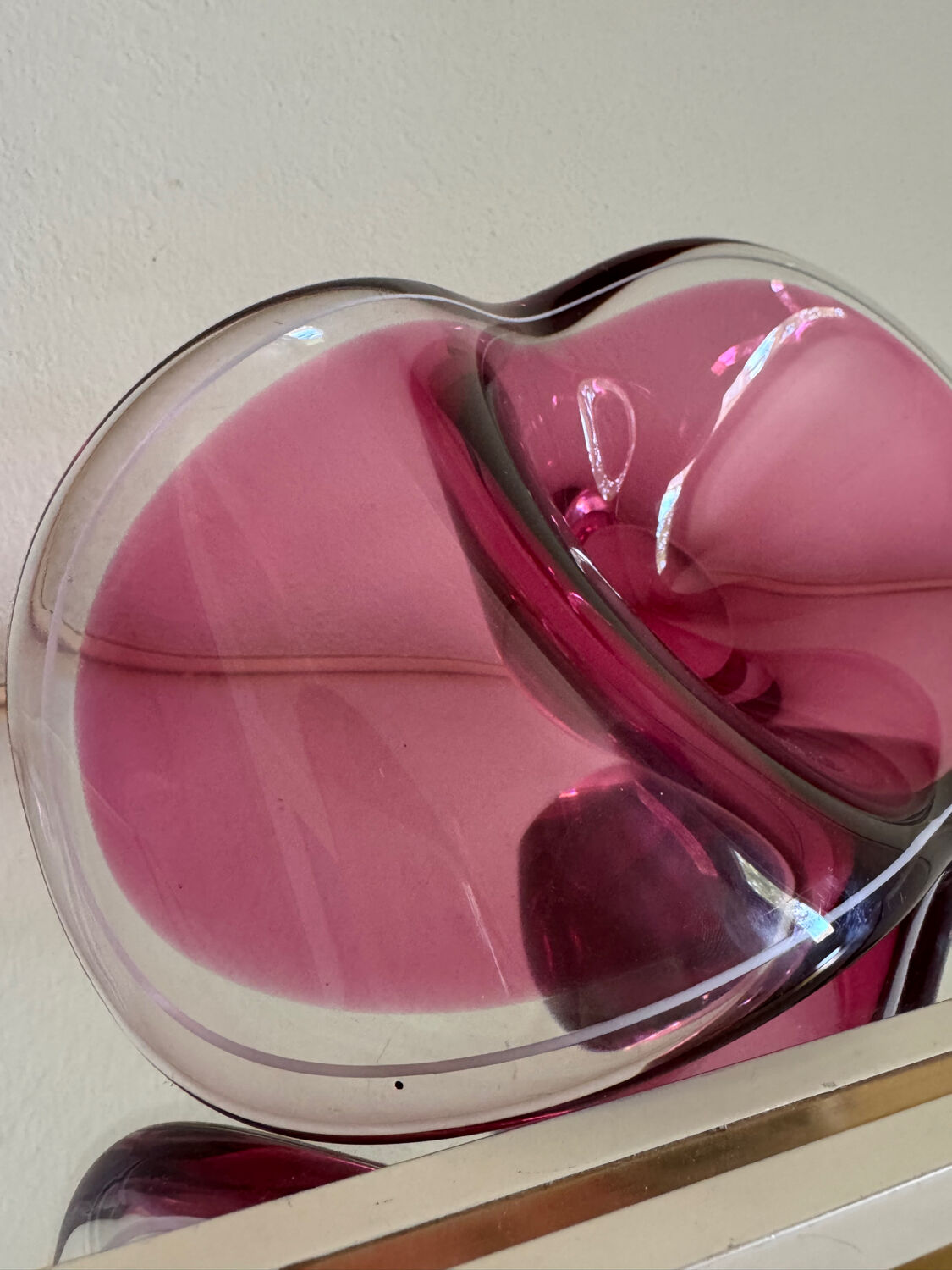 Scandinavian blown glass bowl Paul Kedelv 1950s