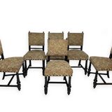Ensemble de 6 chaises à repas italiennes, 1900