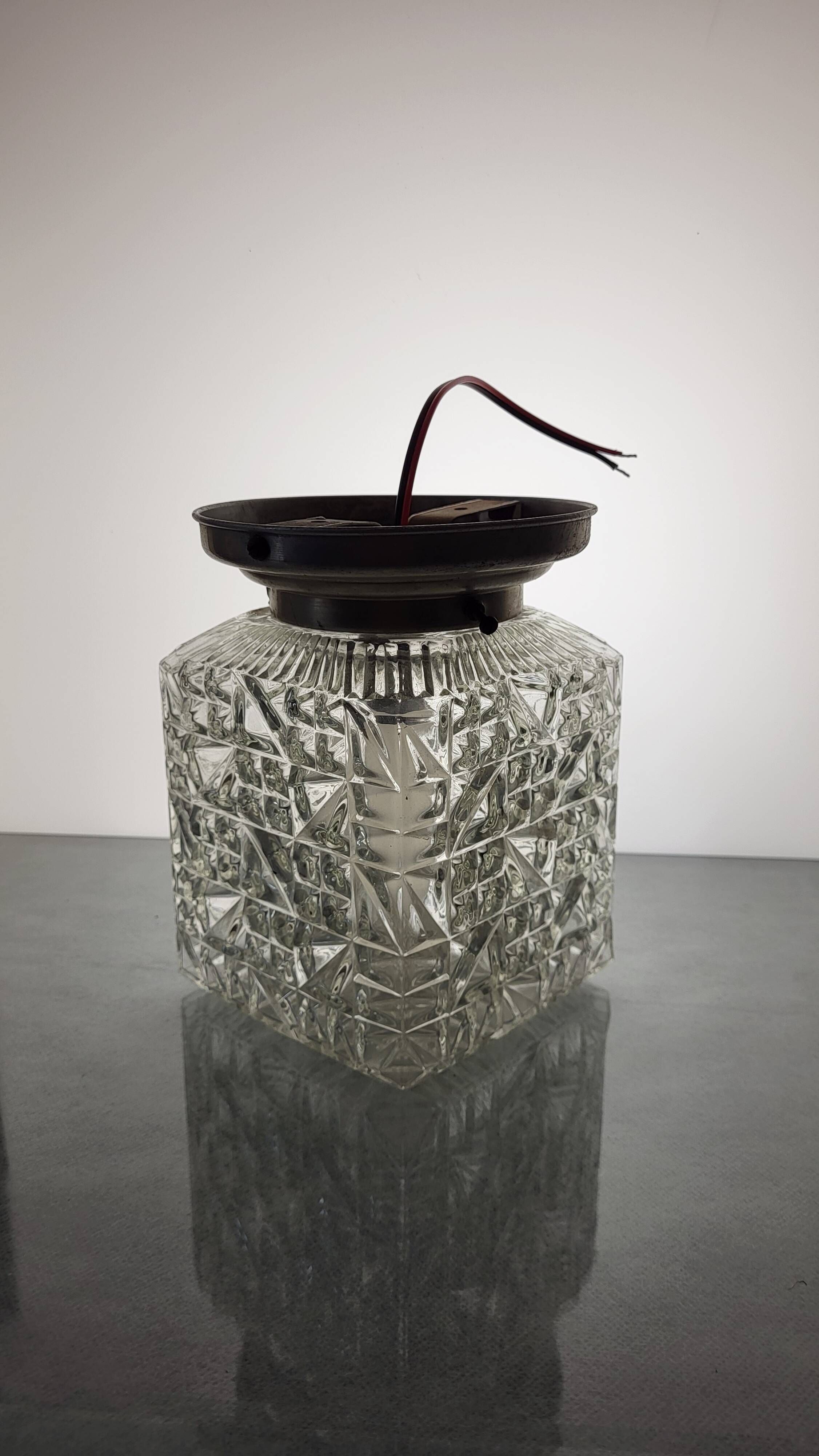 Vintage 50 glass ceiling light