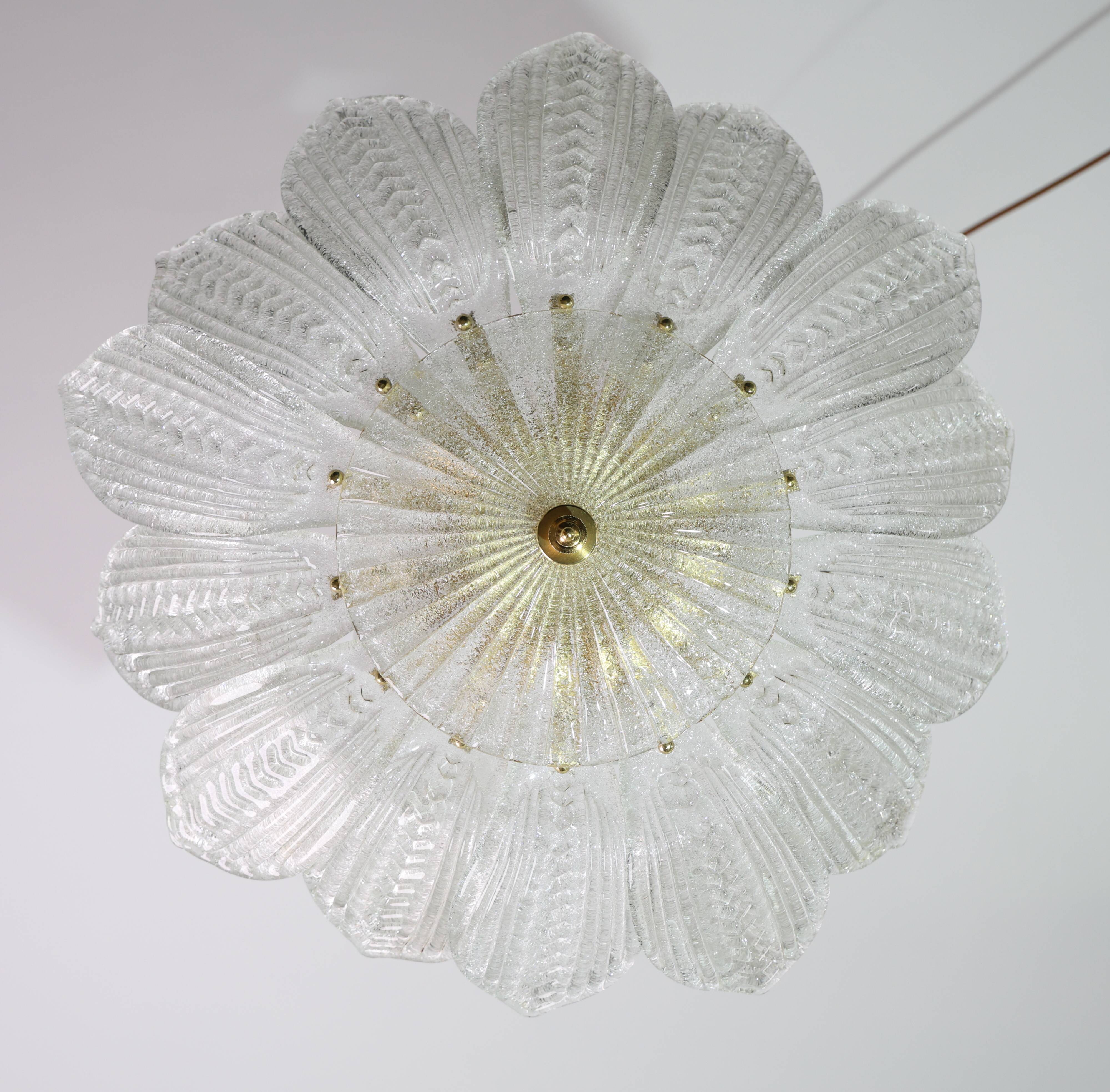Como, Italian Murano Glass Ceiling Light or Flush Mount, 1980s