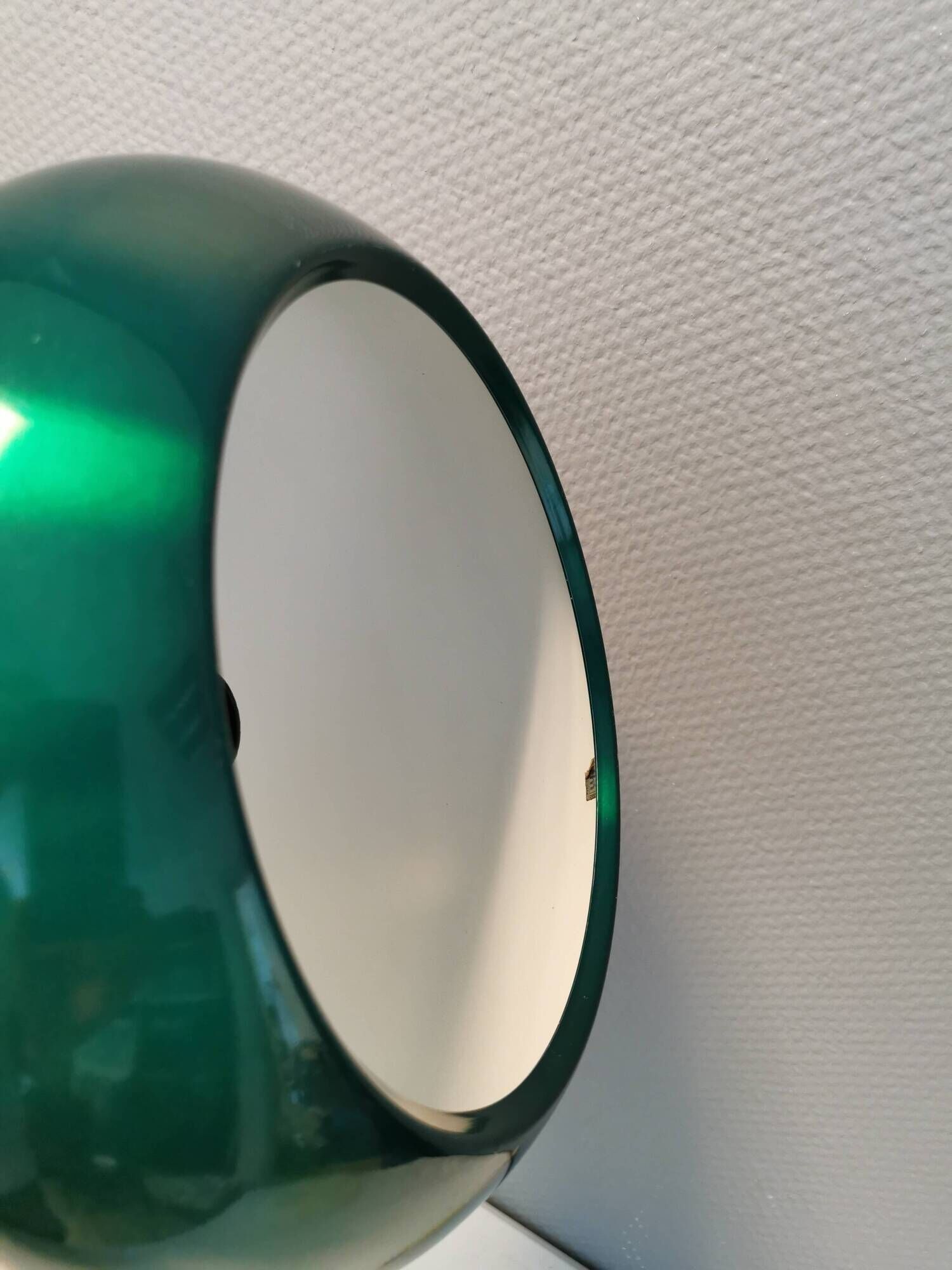 Top-class design lamp Model Medio in metal green colour (original) 1966. Jo Hammerborg Denmark
