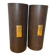 Pair of Menzel Leuchten cylindrical wall lights, brass details, 1990s